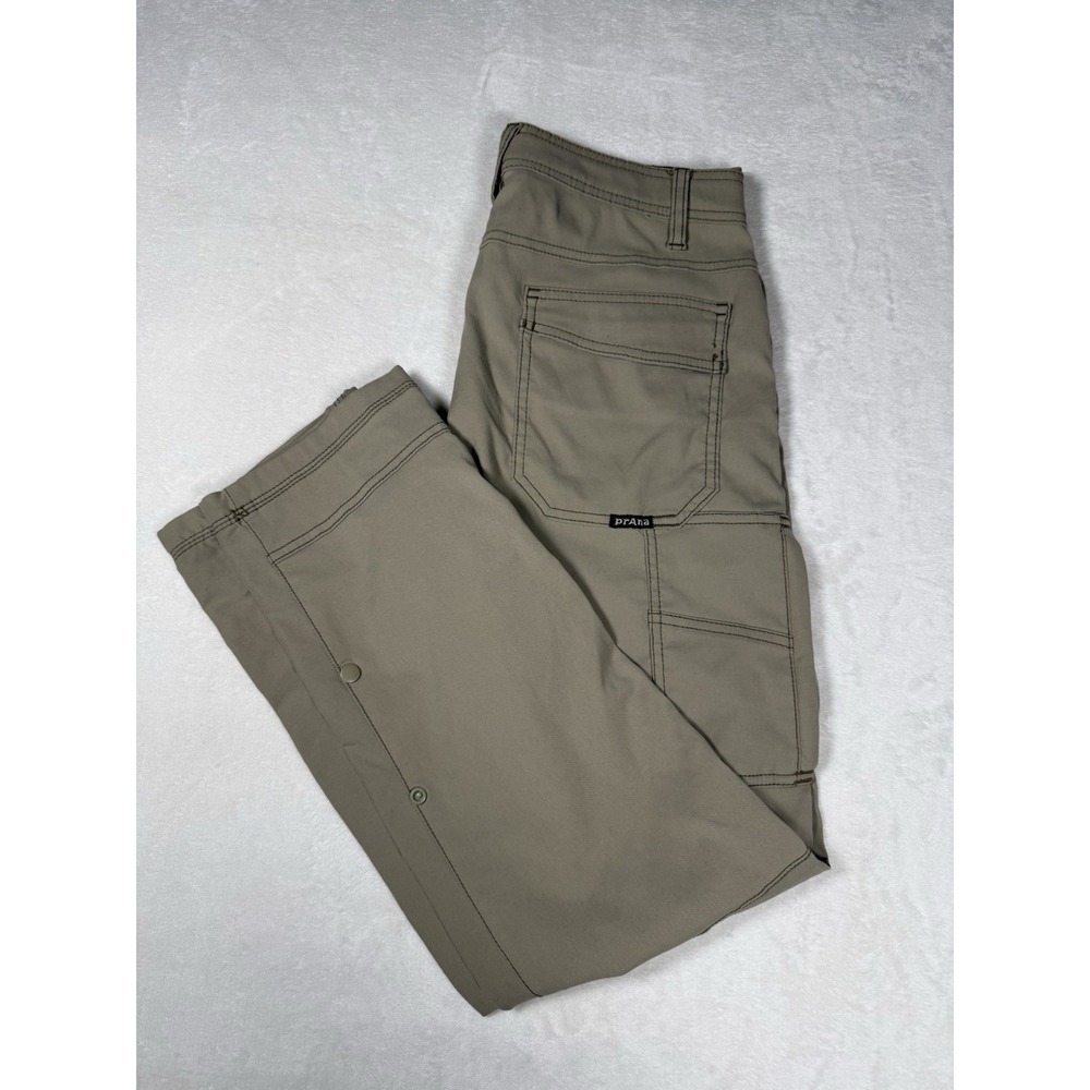 Prana Pants Womens 0 28X28 Tan Hiking Roll Up Outdoor Travel Casual Stretch